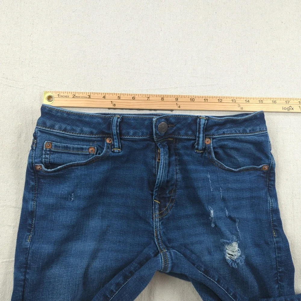 American Eagle Jeans Mens 30x30 Blue Original Boot Cut Western Cowboy Distressed
